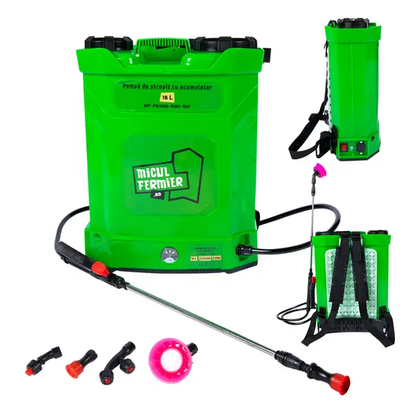 Pompa de stropit cu acumulator, Micul Fermier, capacitate 16 litri