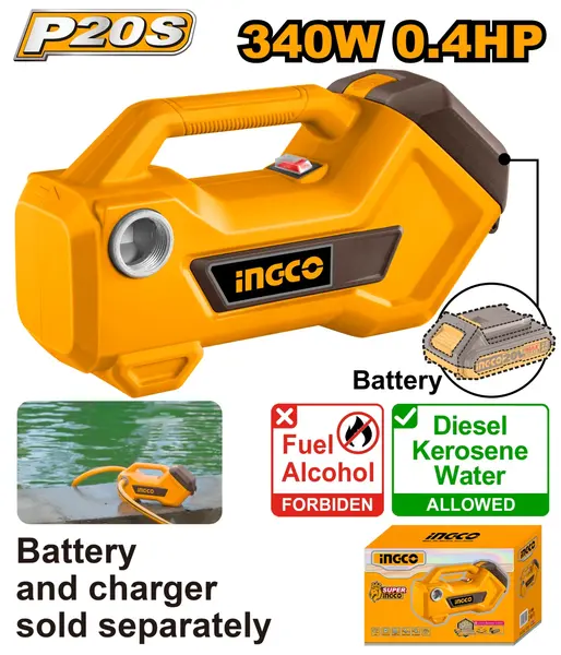 Pompa de Trasnfer Lichide 20V 0.4HP INGCO TPLI2001