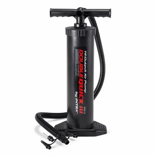 Pompa de umflat manuala cu dubla actiune,48 cm, Negru