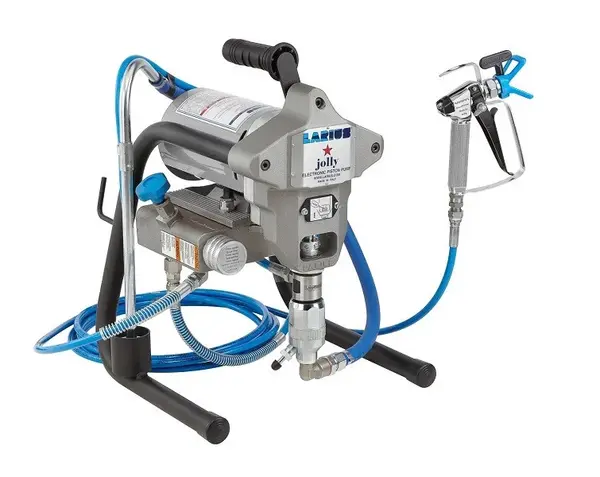 Pompa de vopsit / zugravit AIRLESS Industriala cu Cadru - Complet Echipata, furtun 1/4" - 1,9L/min - Jolly Larius-K56500/5