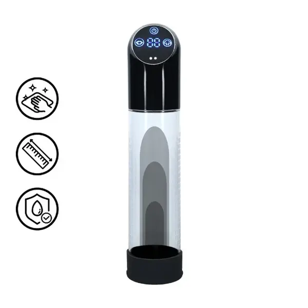 Pompă electrică PUMPED Automatic Waterproof, pentru mărirea penisului și erecții puternice, 6 viteze, transparent