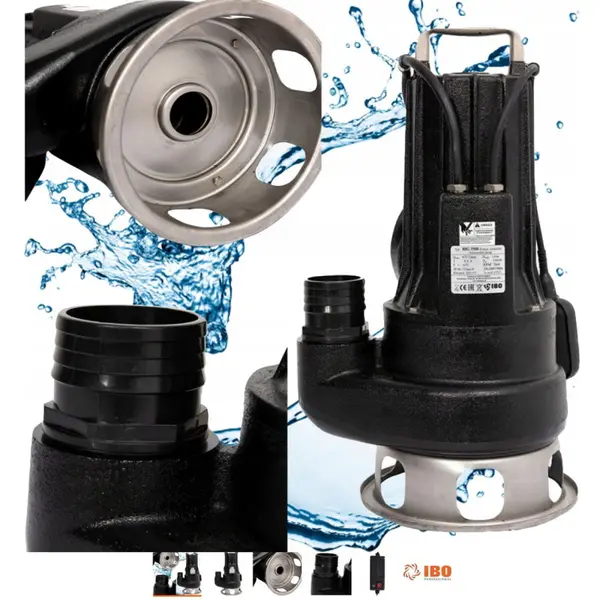 Pompa Industriala pentru Fose, Ferme Animale, Apa Reziduale IBO BIG 1500, 1.5 kW, 660 l/min, H Refulare 14 m