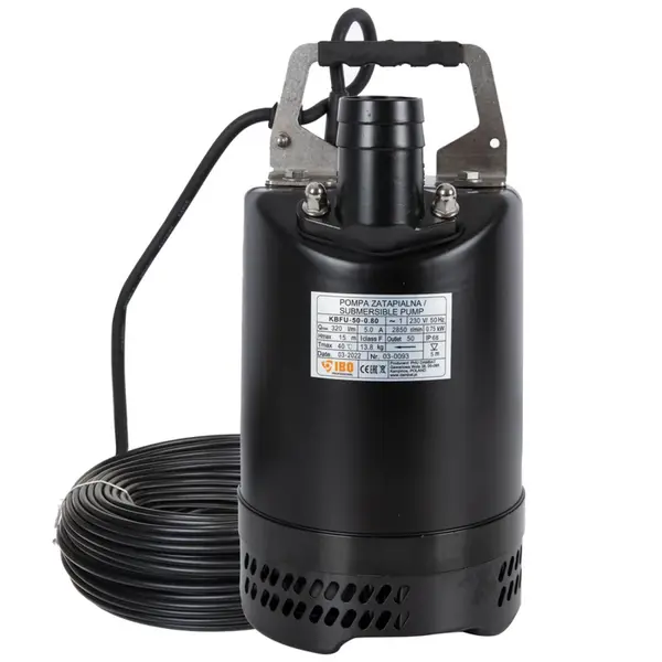 Pompa Pentru Drenare Apa Nisipoasa, 50-KBFU-0.80, 750W, 320l/min, H Refulare 15m, 230V, IBO Dambat