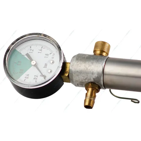 Pompa pneumatica Eno din inox, cu manometru, pentru umflarea garniturilor pneumatice ale capacelor flotante - Default Title