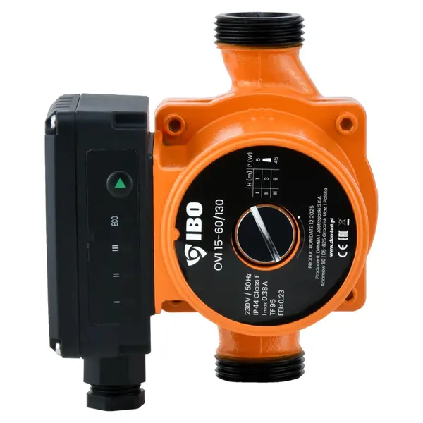 Pompa Recirculare Centrala IBO OVI 15-60/130, 45 W, 52l/min, H Refulare 6 m