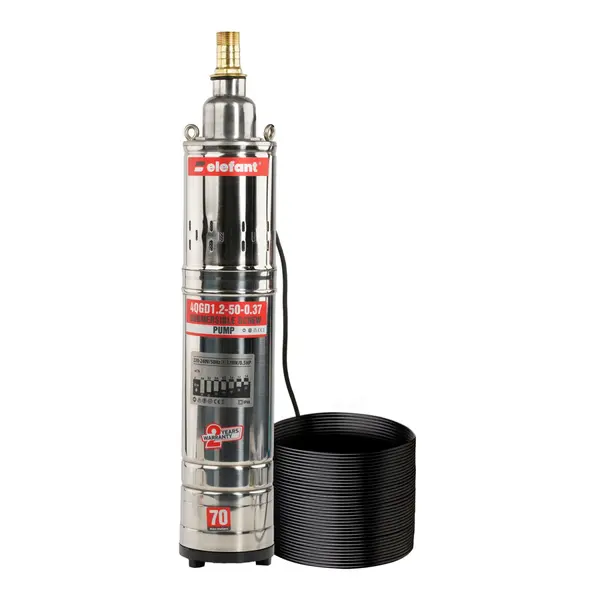 Pompa Submersibila Elefant 4QGD1.2-50-0.37, 1100W, debit 95 l/min, inaltime refulare 83 m