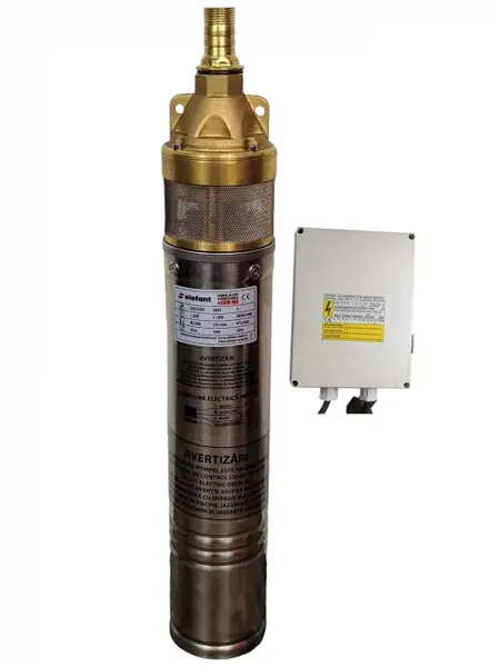 Pompa submersibila Elefant 4SKM150 cu panou de comanda, 1100W, 41L min., Bobinaj din Cupru