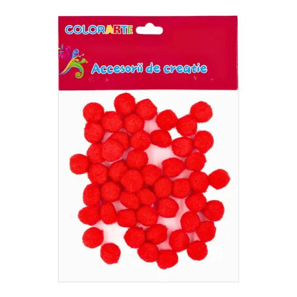 Pompoane cu diametru 10 mm,4 culori ,50 bucati set
