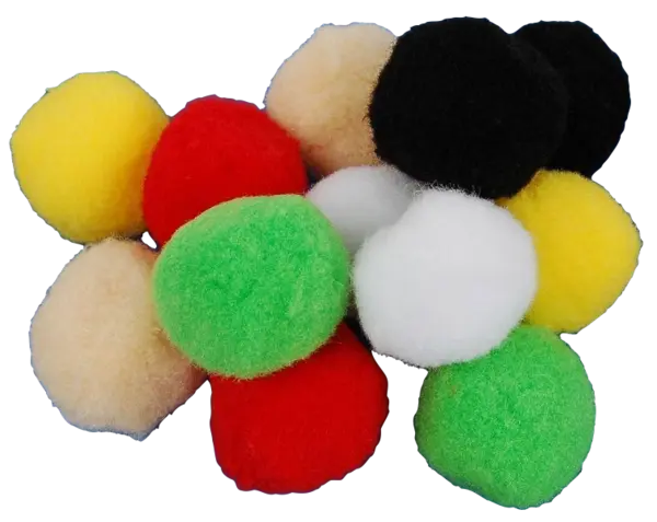 Pompoane Fandy - 40 mm, 12 buc., diferite culori
