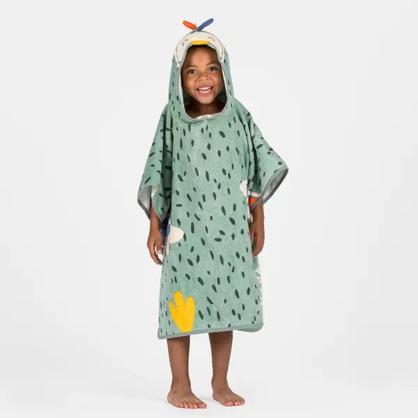 Poncho de baie Papagal Verde Bebeluși