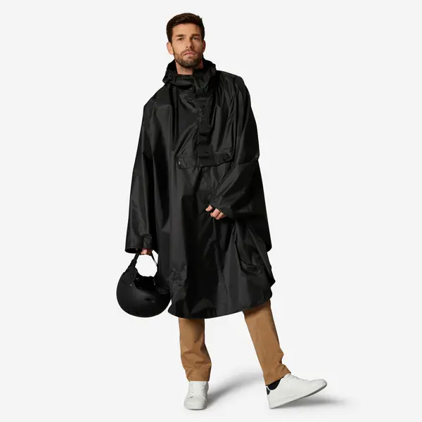 Poncho Ploaie Ciclism în Oraş 100 Negru