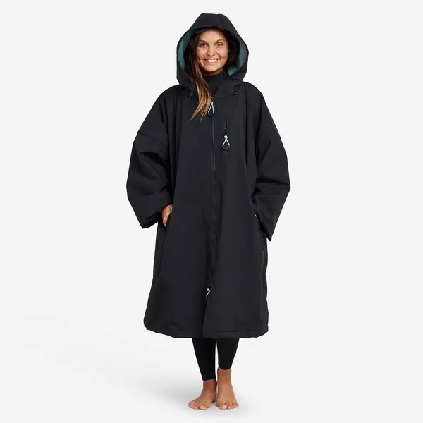 Poncho surf 950 Negru Adulți