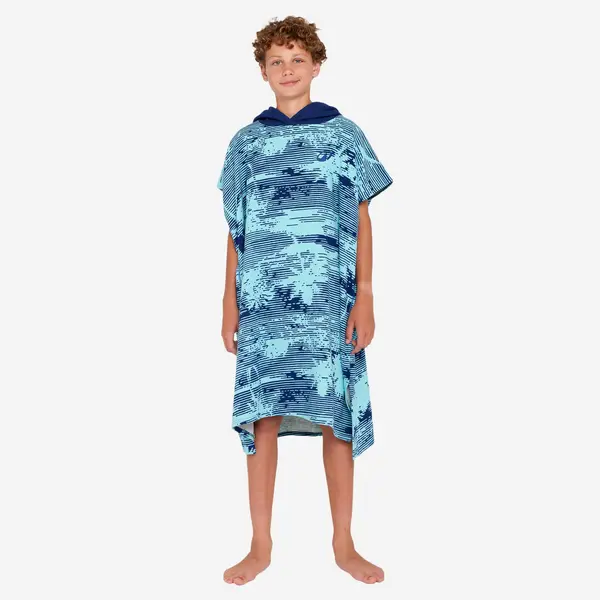 Poncho surf baie 135 - 160 cm - 550 View Albastru Copii