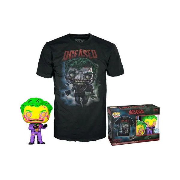 Pop! Comic Cover Dc The Joker Blacklight & T Shirt M