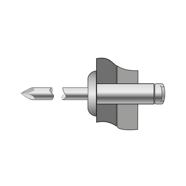 Pop-nituri Cap Bombat Aluminiu - Inox-4.8 X 24