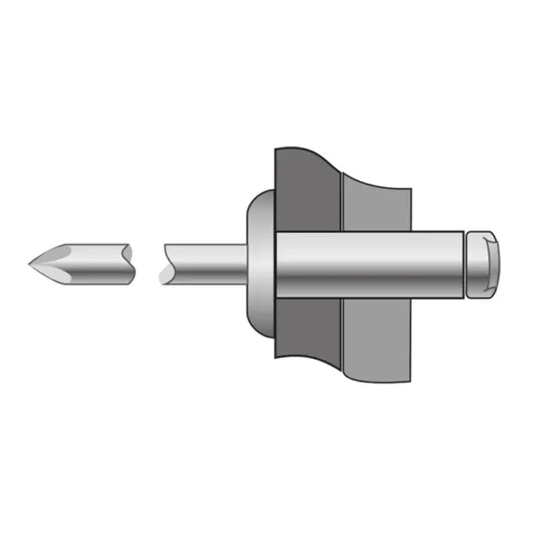 Pop-nituri Cap Bombat, Inox A2/ Inox A2 - 4.8 X 30