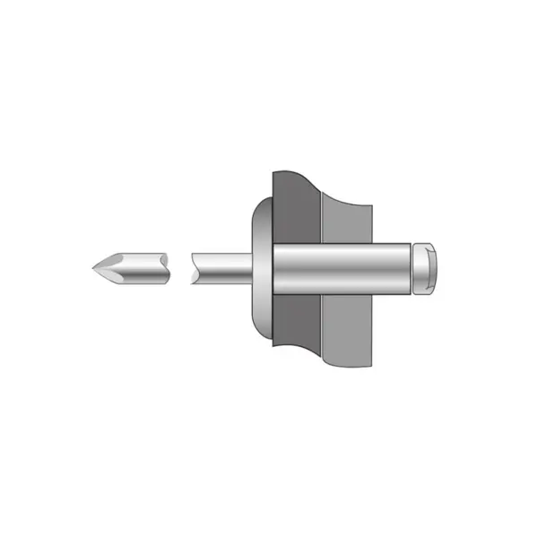 Pop-nituri Cap Lat, Inox A2/ Inox A2 - 4.8 X 16