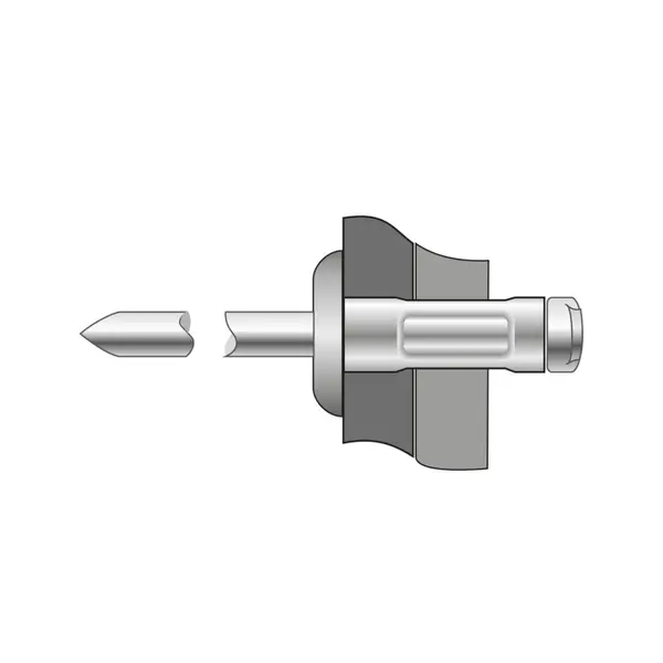 Pop-nituri Multigrip Cap Bombat Aluminiu - Inox-4.8 X 10.5