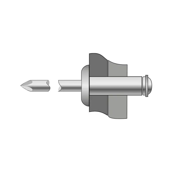 Pop-nituri Peeled Cap Bombat Aluminiu Otel-4 X 10