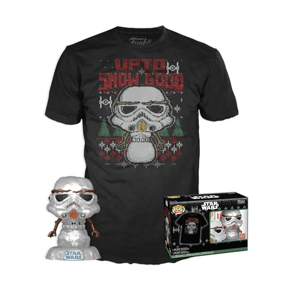 Pop! Star Wars Holiday Stormtrooper Metallic & T Shirt M