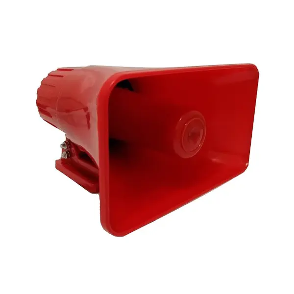 Portavoce-megafon auto 12V cu inregistrare si slot USB 40W Rosie Dreptunghiulara
