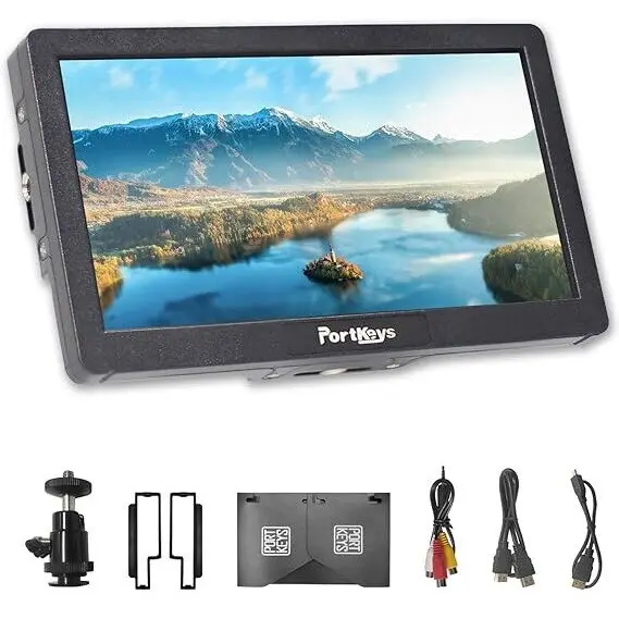 Portkeys Monitor Portkeys HD7H, 7, Touchscreen, 1000nits, 10W, monitor HDMI 4K pentru camera, cu sticla anti-reflexie si parasolar, pentru camere DSLR si mirrorless