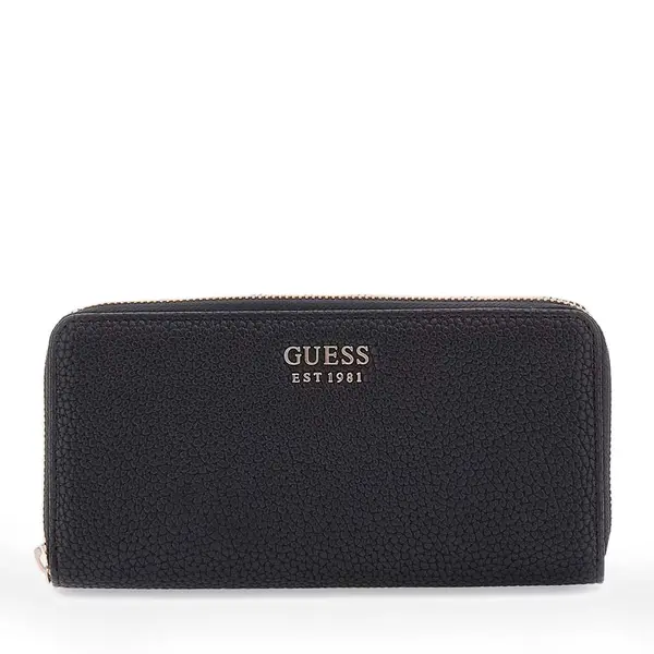 Portmoneu femei Guess Brenton negru cu logo frontal 911DPUSWPD9916140N