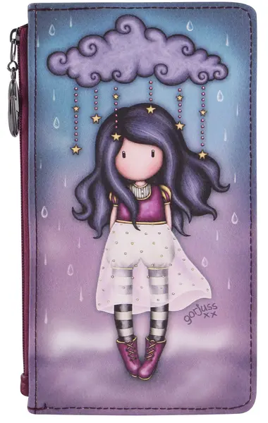 Portofel din piele pentru carduri Santoro Gorjuss Whatever the Weather - Little Storm Cloud