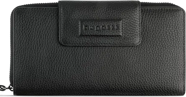 Portofel din piele pentru femei Bugatti Elsa - XL, protecție RFID, negru