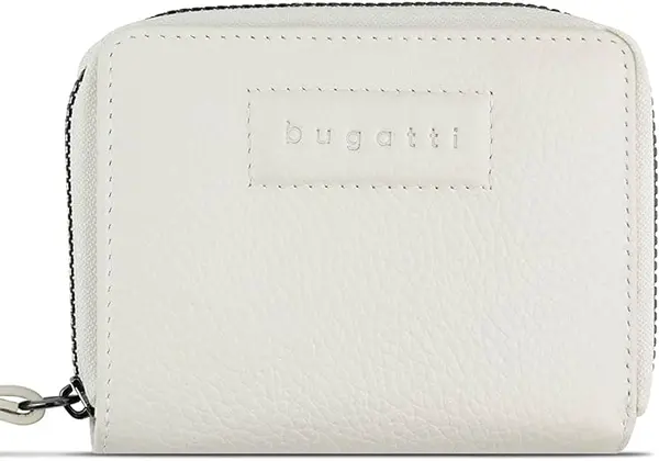 Portofel din piele pentru femei Bugatti Elsa - XS, protecție RFID, alb