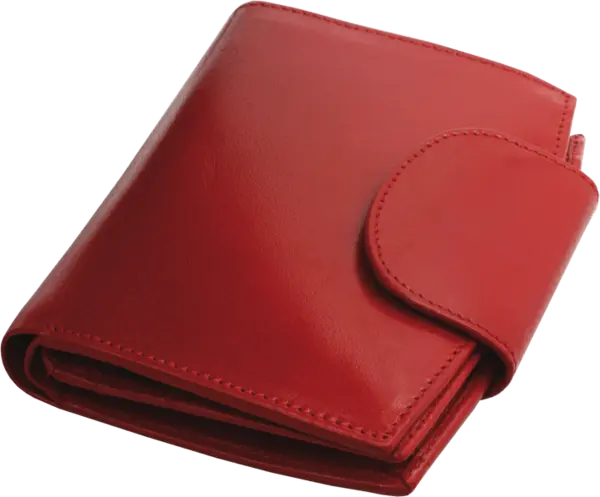 Portofel din piele rosu Jaguar unisex 10.5x10 cm Portofel din piele rosu Jaguar unisex 10.5x10 cm