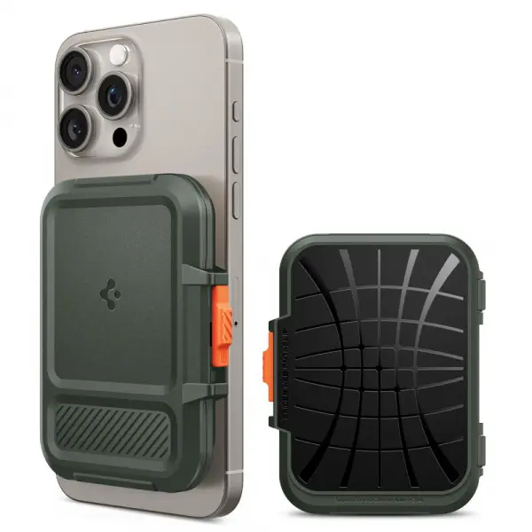 Portofel Magsafe, Spigen, Lock Fit, Verde AFA08528