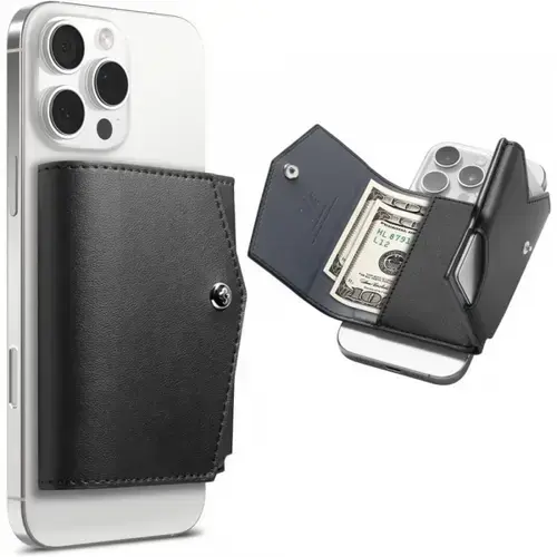 Portofel Magsafe, Spigen, Valentinus Pro, Negru