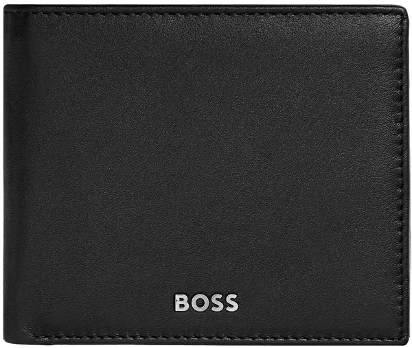 Portofel pentru bărbați Hugo Boss Classic Smooth - Cu suport pentru monede, negru