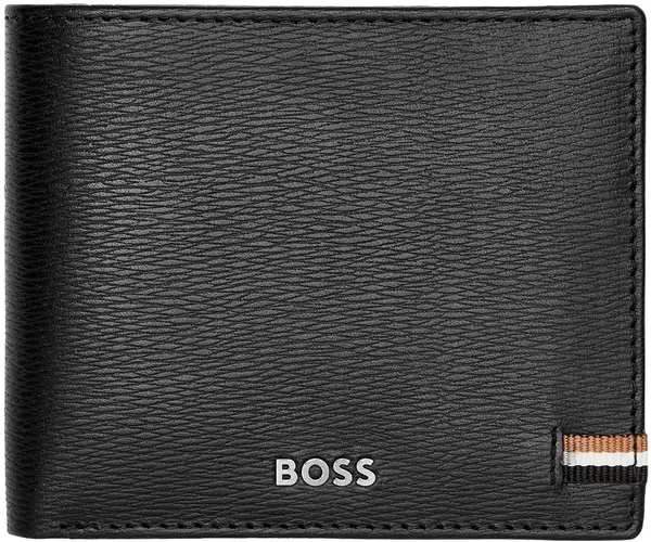 Portofel pentru bărbați Hugo Boss Iconic - Cu suport pentru monede, negru