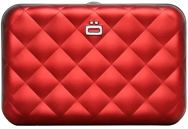 Portofel pentru femei Ogon Quilted - Button, roşu