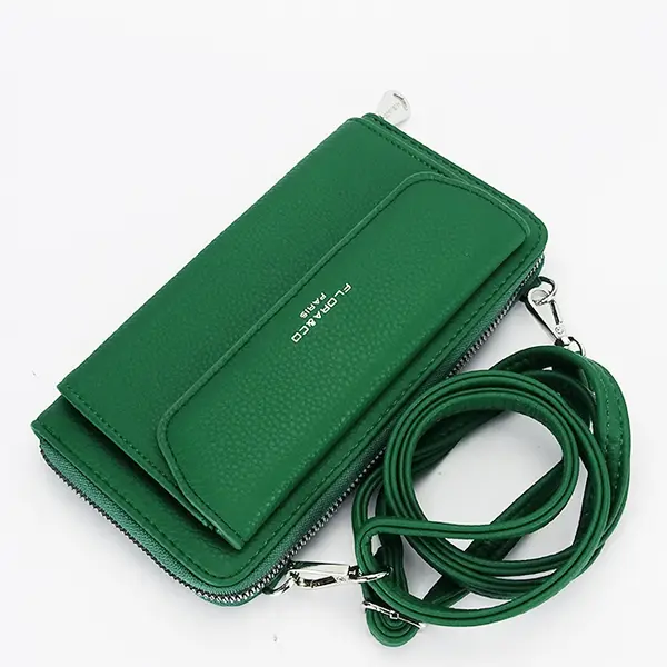 Portofel si port telefon verde H6017 07