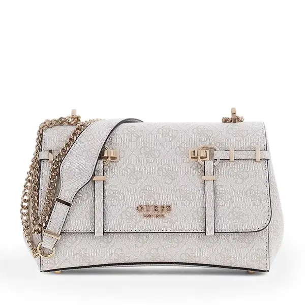 Poșetă crossbody femei Guess Leona Logo bej 911POSSHWSG9917210BE