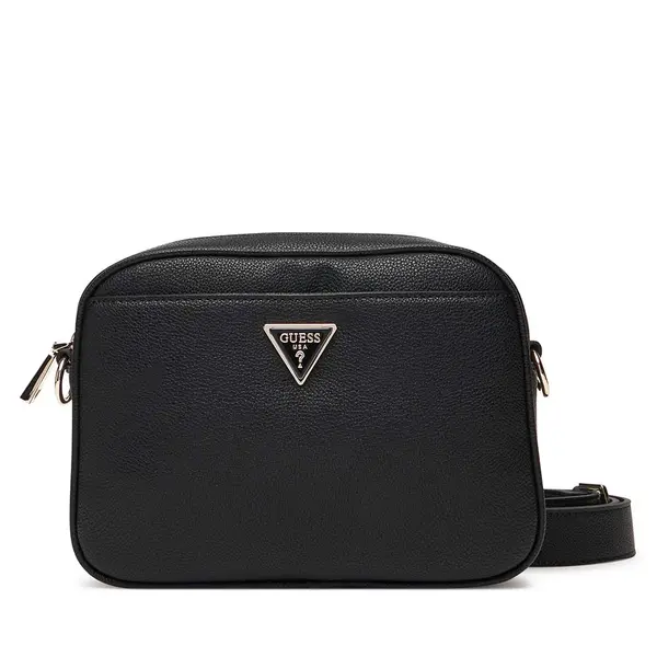Poșetă crossbody femei Guess Meridian II neagră cu logo 910POSSHWBG6974140N
