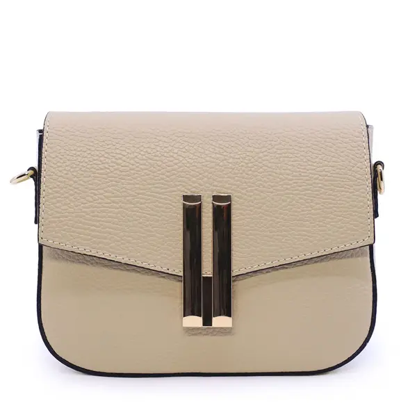 Poșetă crossbody femei Luca di Gioia bej din piele 144POSP3613BE