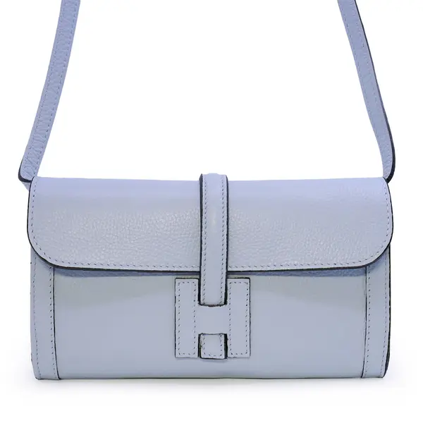 Poșetă crossbody tip plic femei Luca di Gioia azur din piele 144plp3708az