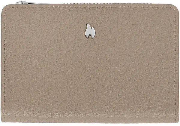 Poșetă de damă Zippo Signature - RFID protecție, cu nasture, bej