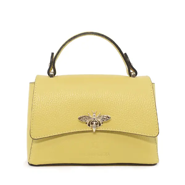 Poșetă micro tote femei Luca di Gioia galbenă din piele 144POSP3125G