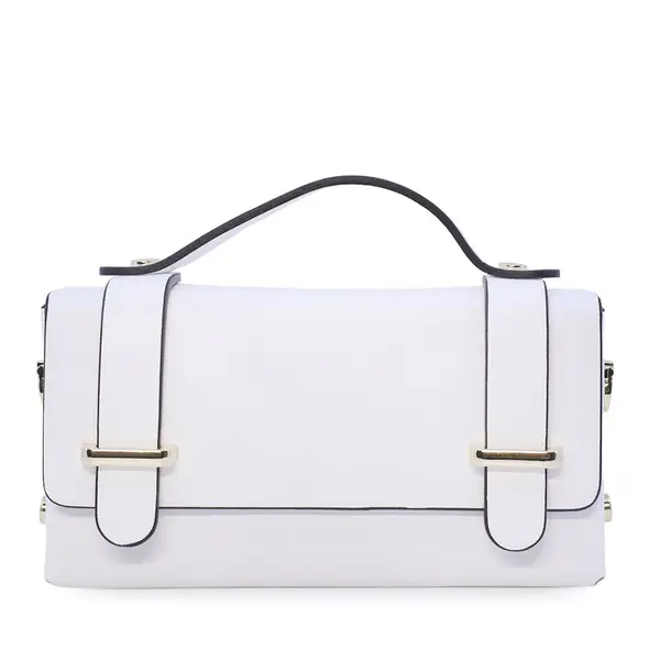 Poșetă mini crossbody femei Luca di Gioia albă din piele 144POSP3578A