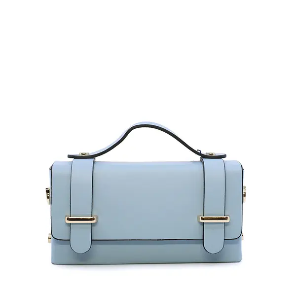 Poșetă mini crossbody femei Luca di Gioia albastru azur din piele 144posp3578az