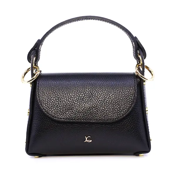 Poșetă mini crossbody femei Luca di Gioia neagră din piele 144POSP3683N
