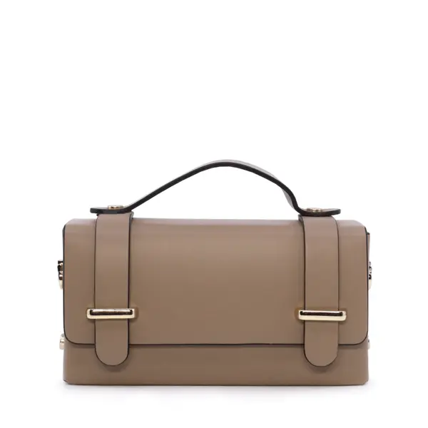 Poșetă mini crossbody femei Luca di Gioia taupe din piele 144POSP3578TA