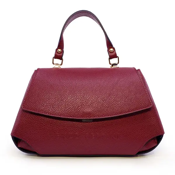 Poșetă satchel femei Enzo Bertini bordo din piele 154POSP3606BO