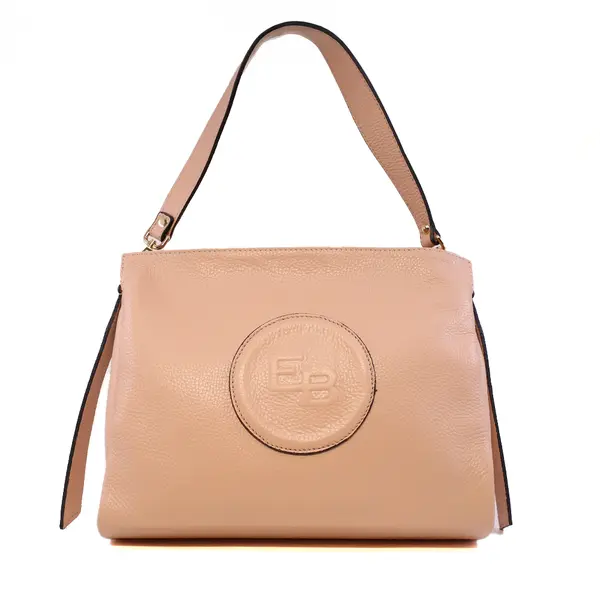 Poșetă satchel femei Enzo Bertini nude din piele 154POSP3616NU