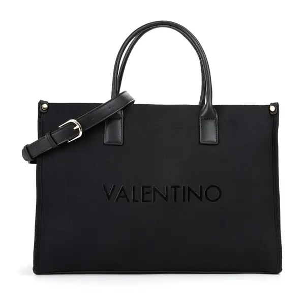 Poșetă shopper femei Valentino Acantha Re neagră cu logo 1951POSSVBS9U304N